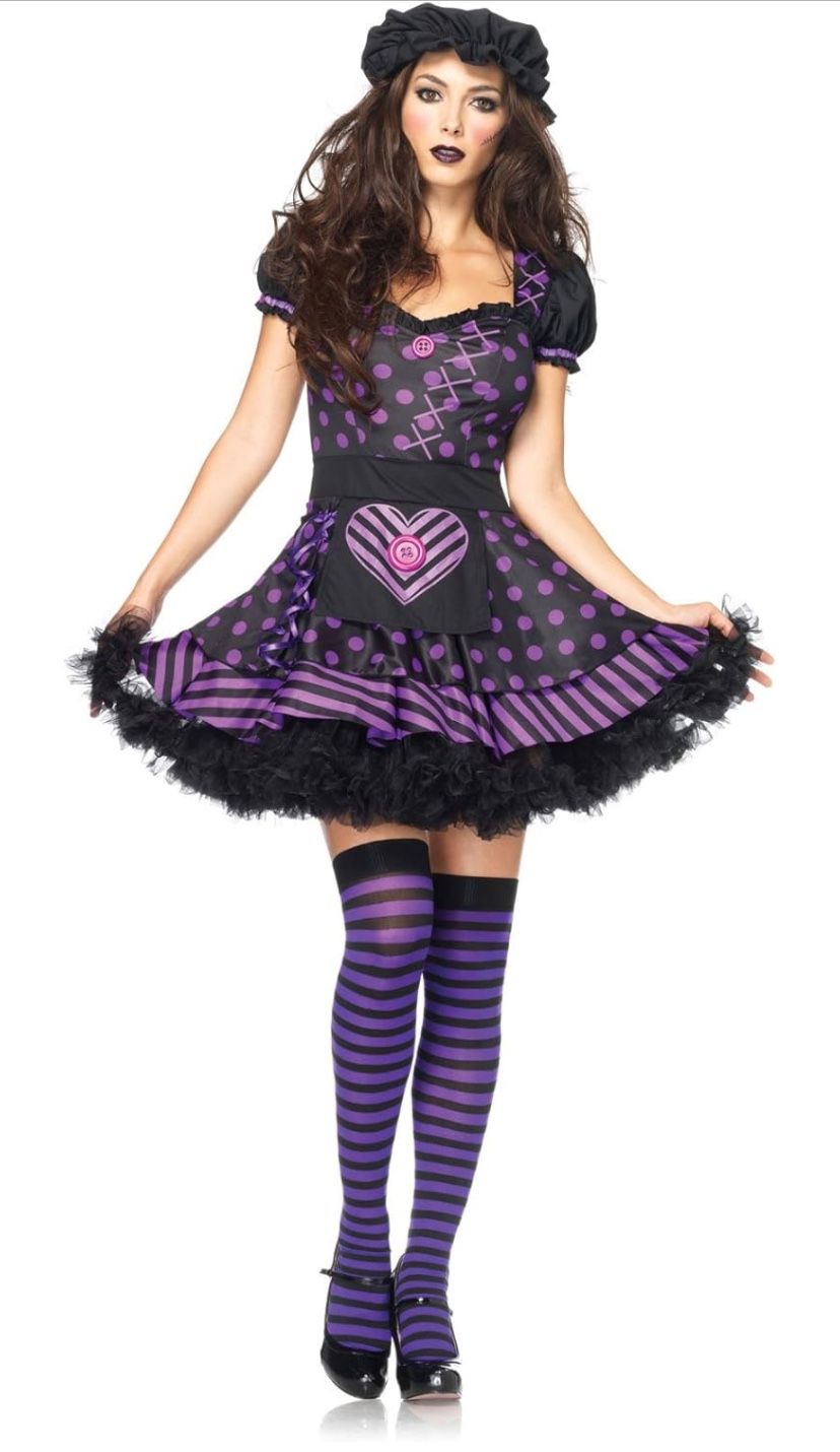 New, Women’s Dark Doll Costume Size Small