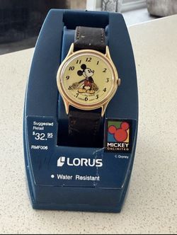 VINTAGE Lorus Mickey Mouse Watch V(contact info removed) HR NOS Full Set Box Papers 90s Seiko