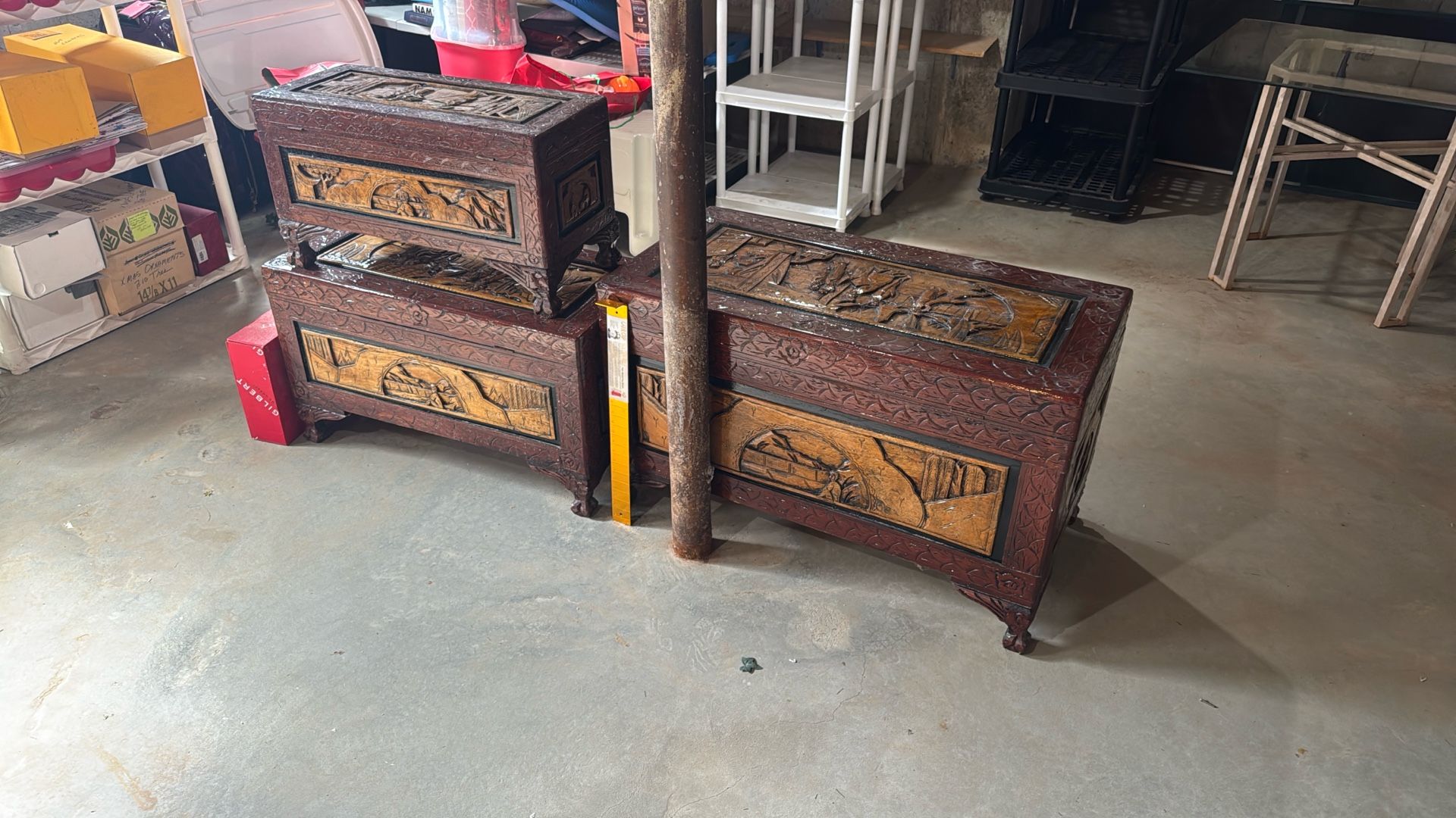 Chests, Wooden,  S Sizes, Hand Carved
