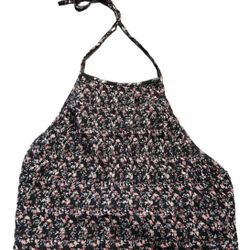 American Eagle Outfitters Cropped Halter Top SZ. XS Floral, Print & Back  Tie