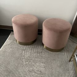 Pink & Gold Stools 