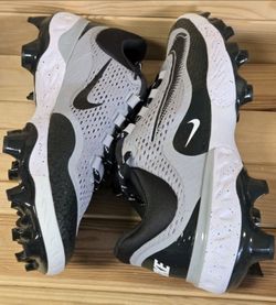 Brand New Nike Alpha Huarache ELITE 4 Low MCS Baseball Cleats Grey Black White Men Sizes 7, 7.5, 8, 8.5, 9, 9.5, 10, 10.5, 12 ⚾️ ⚾️