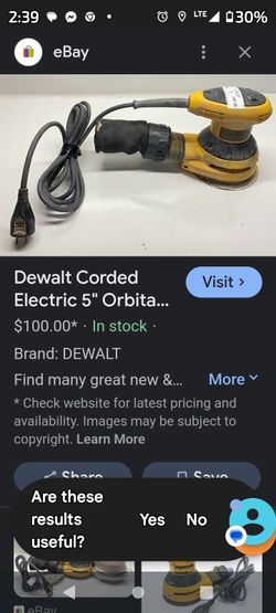 DeWalt corded Sander 