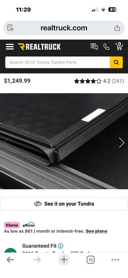 Toyota Tundra backflip tonneau cover