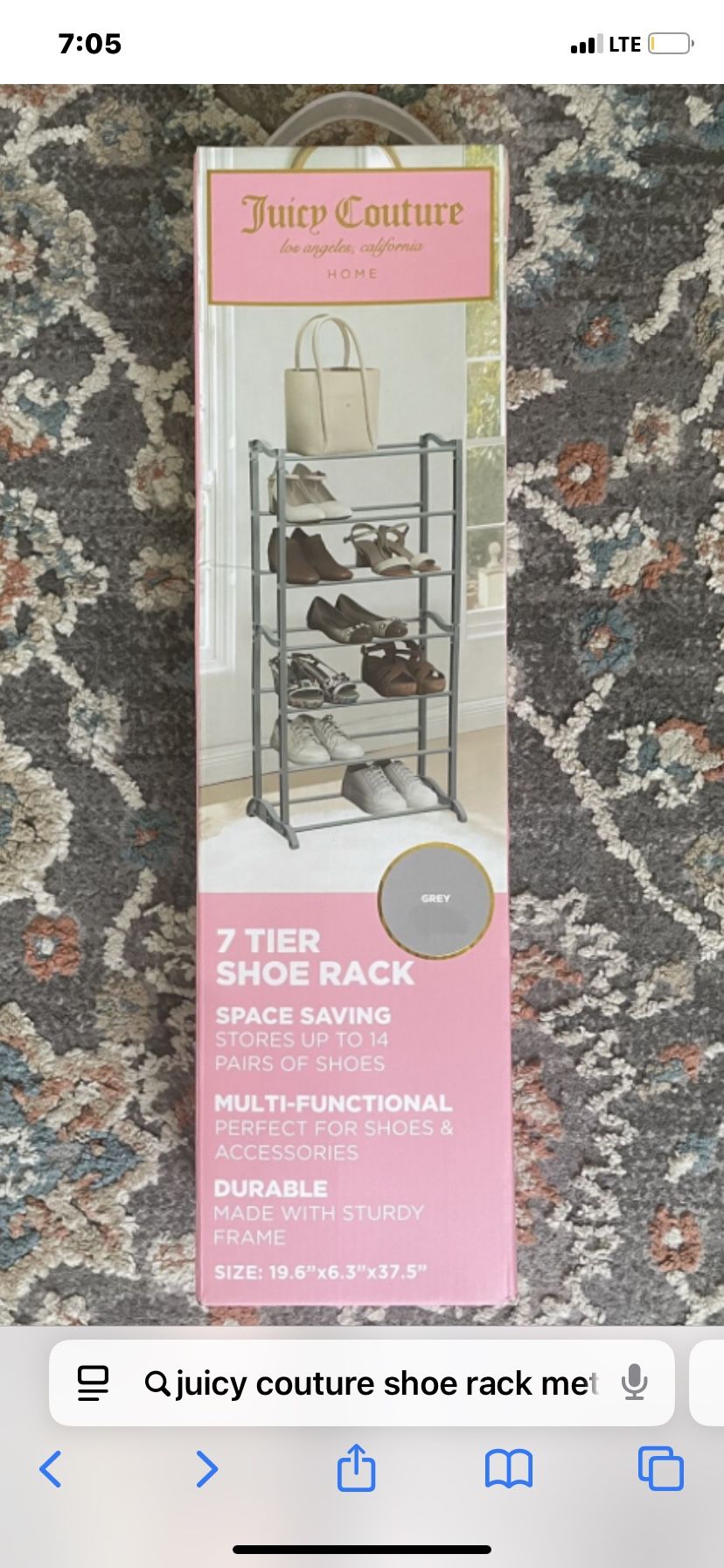 Juicy Couture Shoe Rack