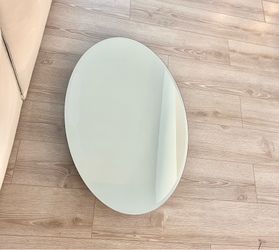 Oval Medicine Cabinet with Inside And Outside Mirror