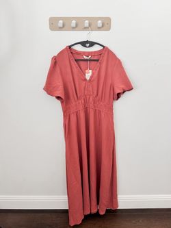 NEW Simplee Coral Maxi Dress Size L NWT