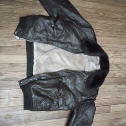 Vintage Brown Leather Jacket