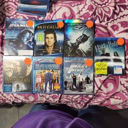 7 Blu-ray Movies, Factory Sealed With Slipcovers