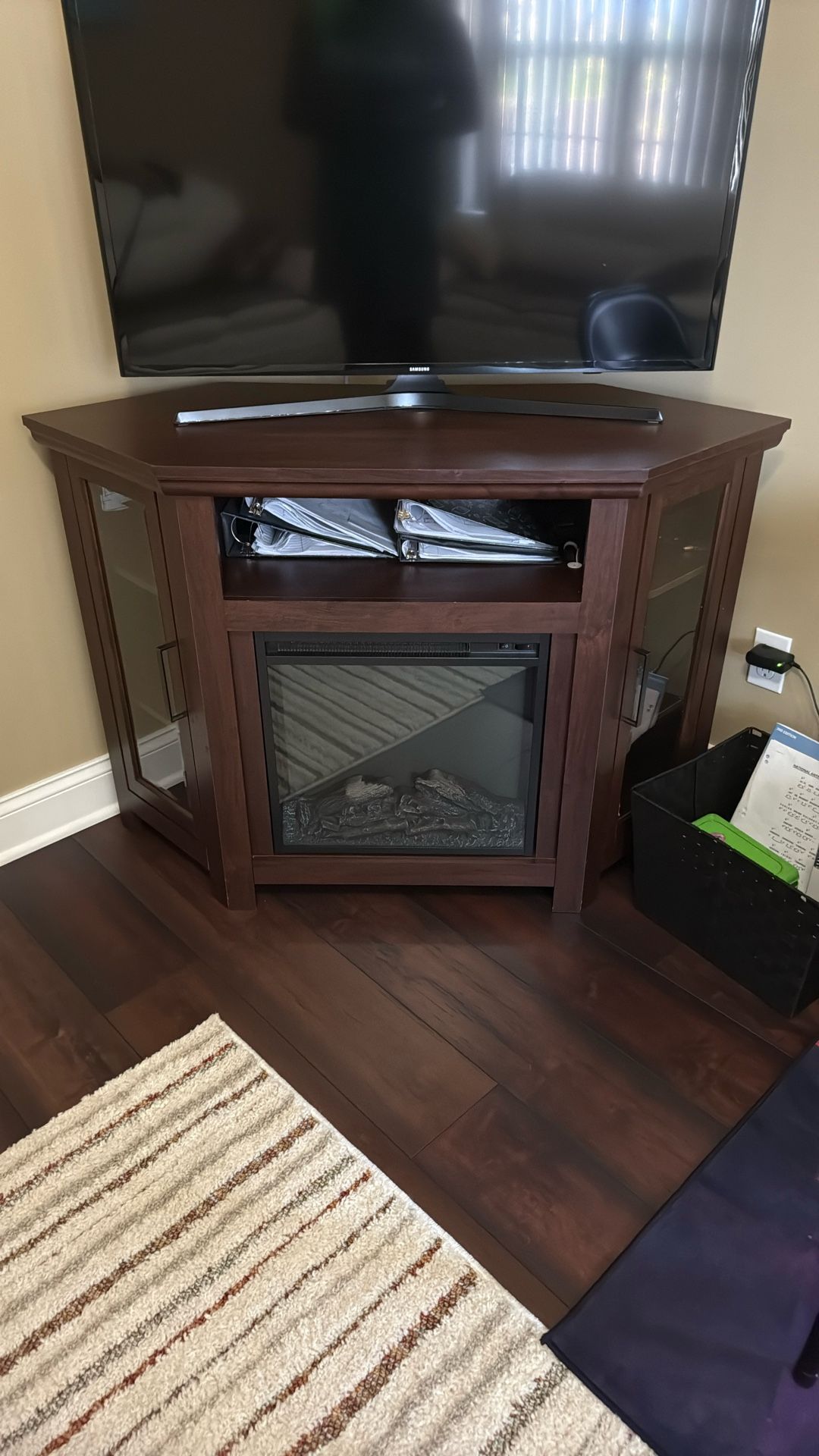 Tv Stand w/ Built In Fire Place
