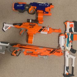 Four Nerf Guns 