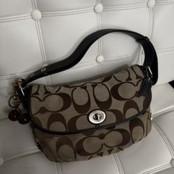 Coach flap shoulder bag