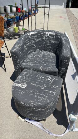 Small couch with leg rest