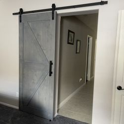 Weathered Grey Farmhouse Barn Door 40/96