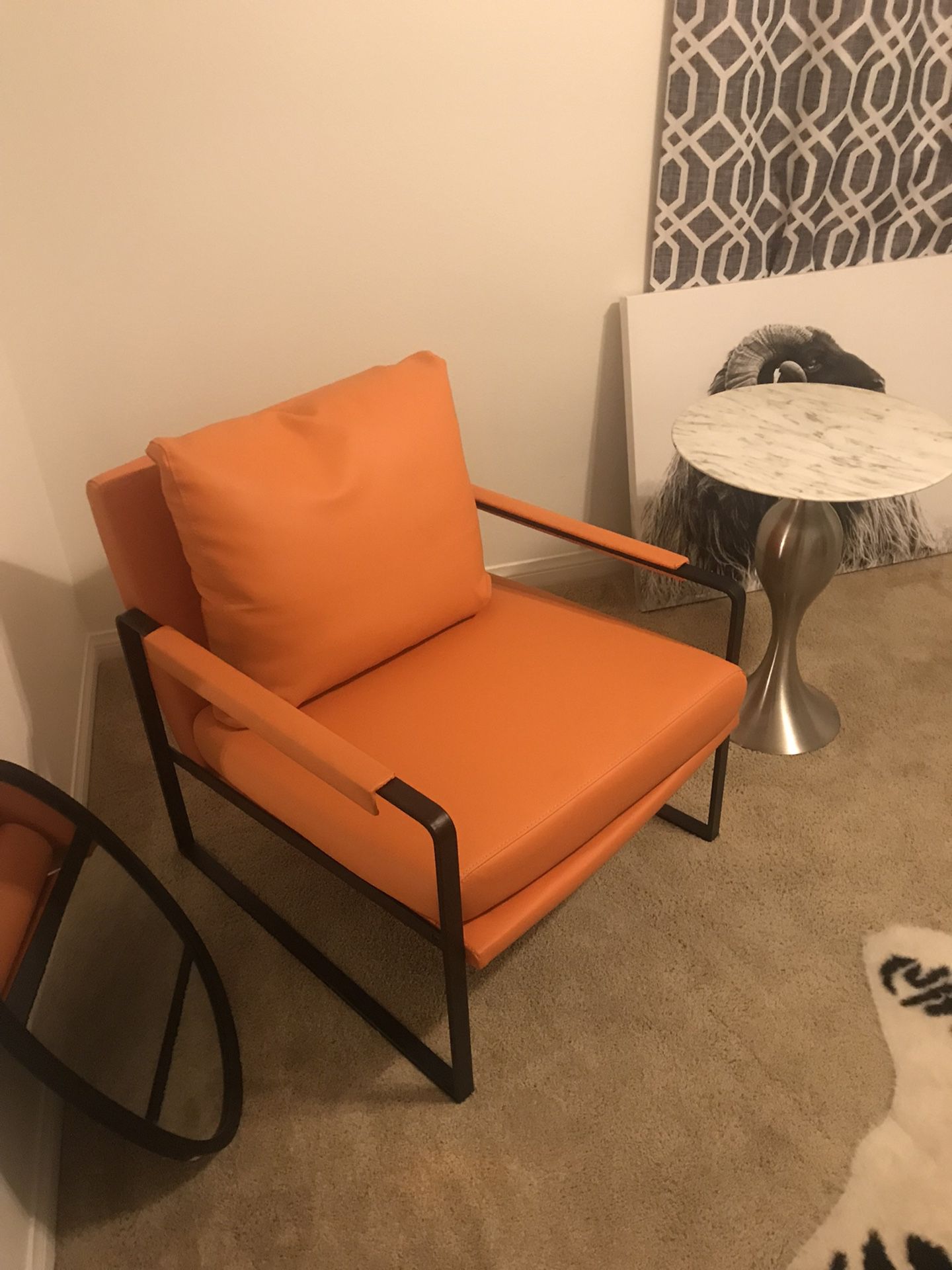 Orange Minimalist  Chair 