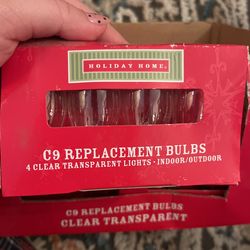 Christmas Lights C9 Replacement Bulbs Clear