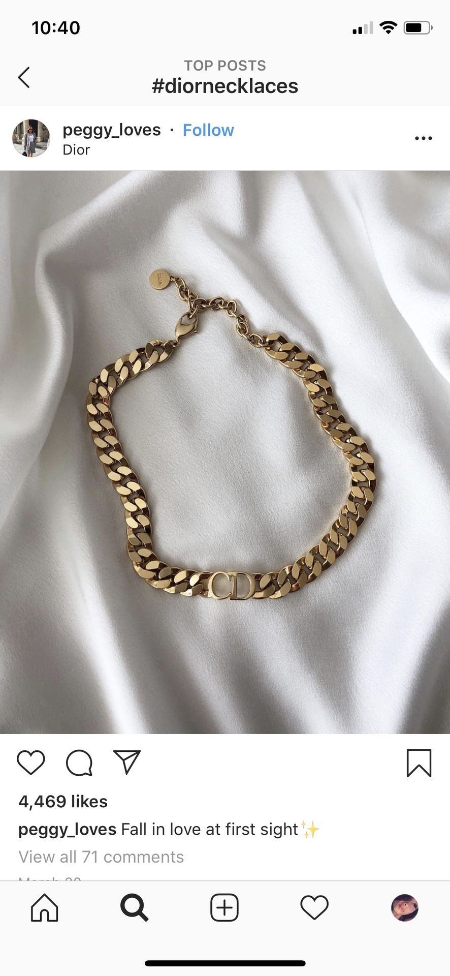 CD Gold Link Necklace