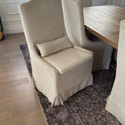 8 RH Rolling Dining Chairs