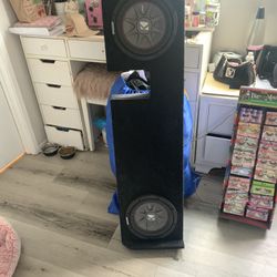 Two 10 Inch CompRT Kicker Subwoofers 