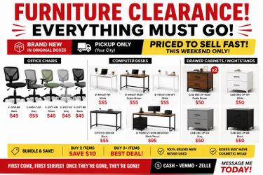 🚛 Furniture Warehouse Clearance!