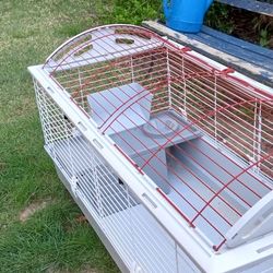 For sale is a hamster/rabbit/guinea pig cage, it measures about 46" long x 23" deep x 22" high.