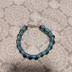Homemade Necklace And Bracelet  Blue And Black