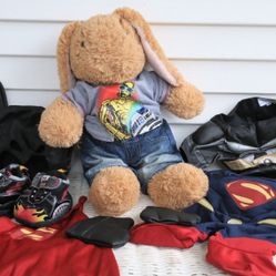 Build-A-Bear Clothing Set - Superheroes Costumes & Star Wars- Superman, Batman Dark Knight & Sketchers (3 Outfits - BUNNY NOT INCLUDED)