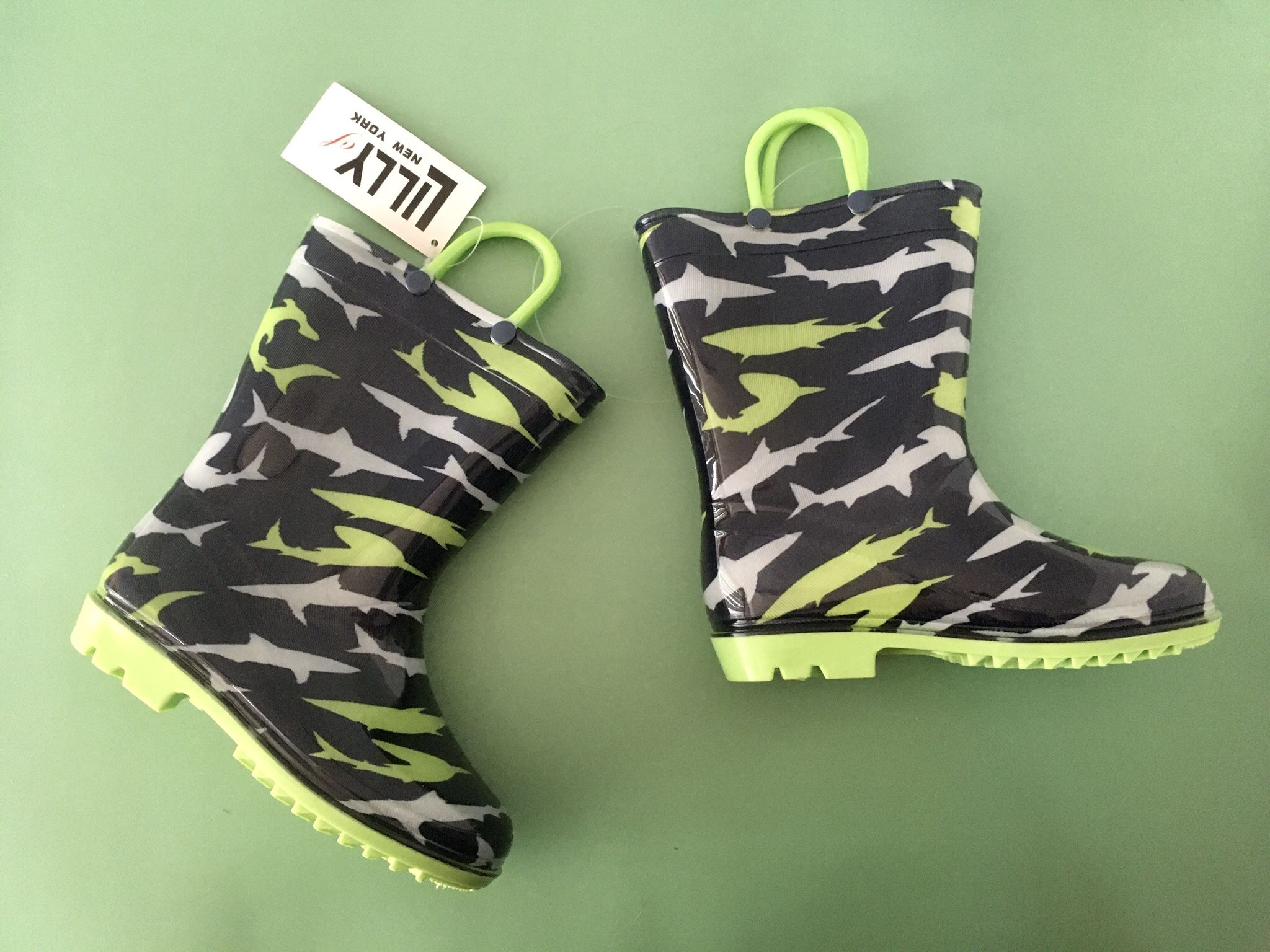 Shark Rain Boots, Size 10