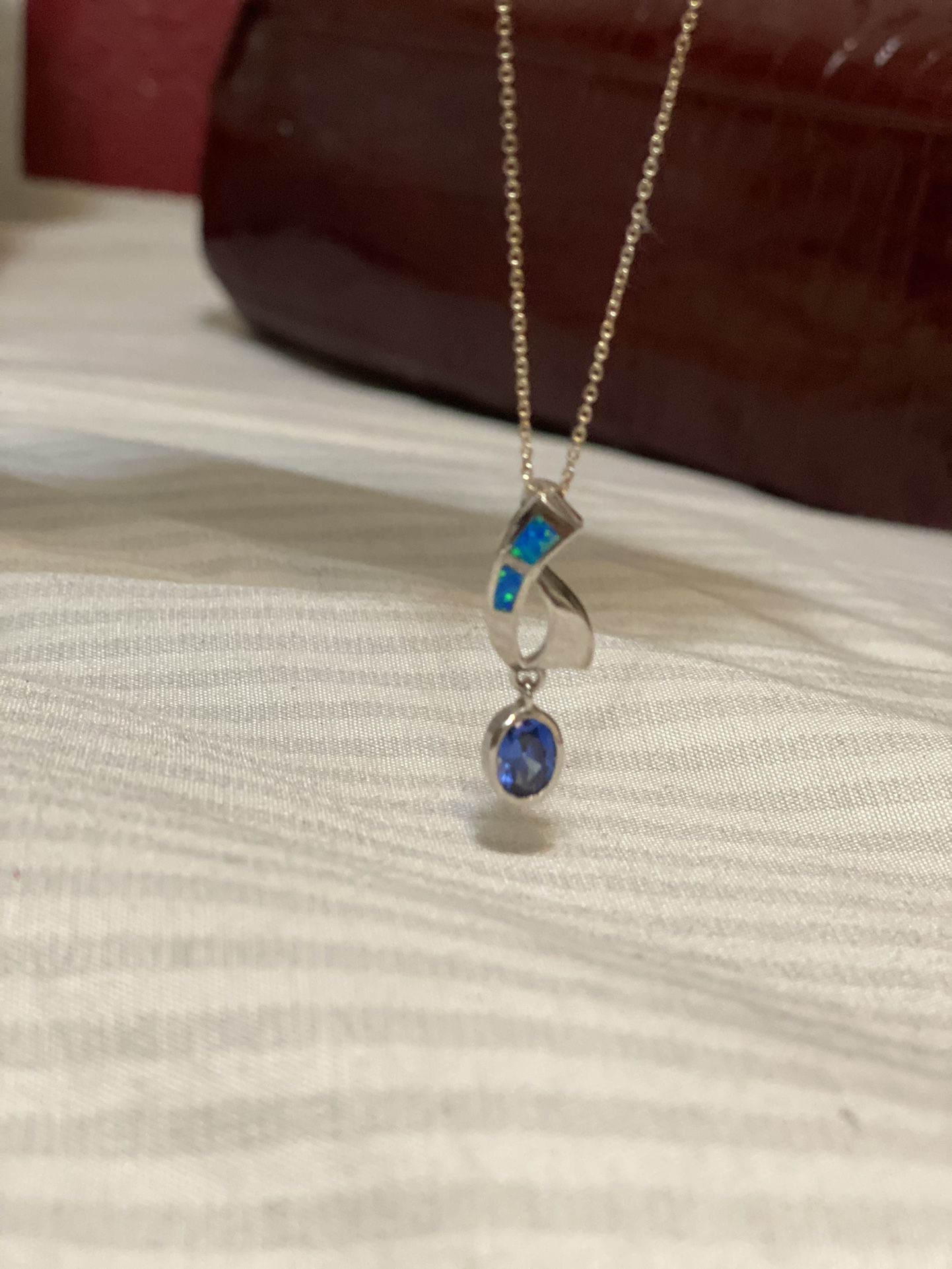 925 silver necklace with pendant green copper turquoise