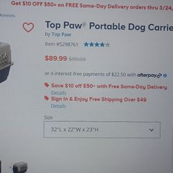 Portable Dog  Carrier 