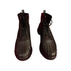 SPERRY DUCK FLOAT LEATHER BLACK WELLINGTON BOOTS