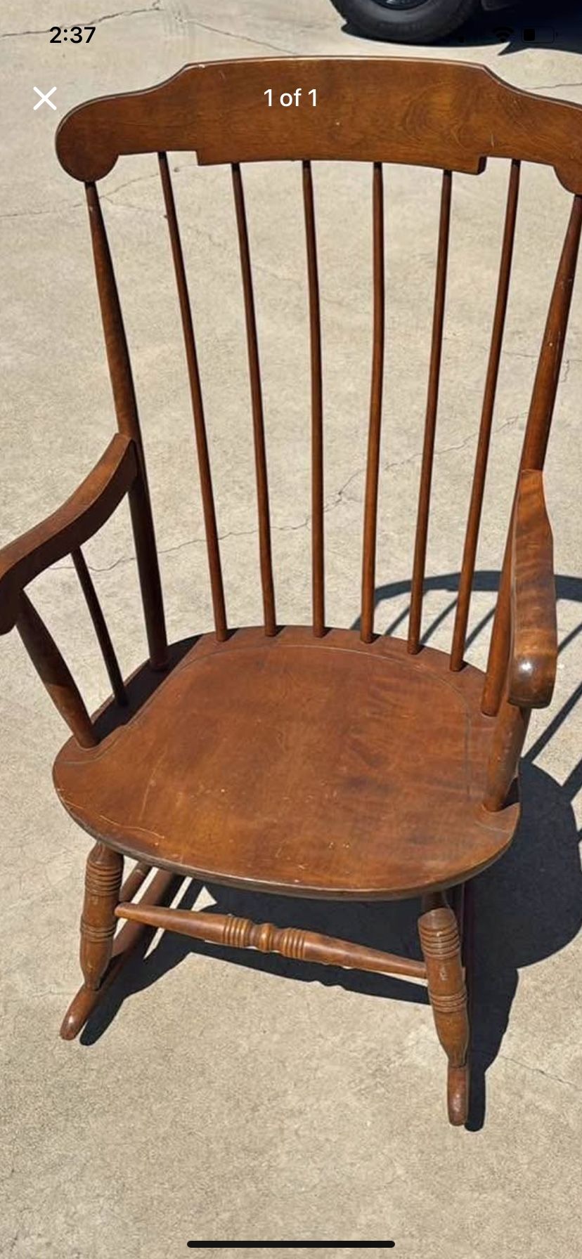 60’s Style Wooden Rocking Chair