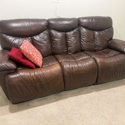 Manual Recling leather sofa