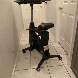 Work from home bike with desk