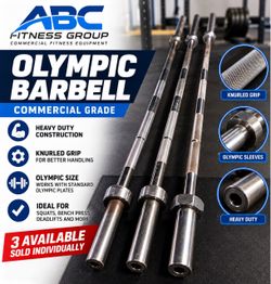 Commercial Olympic Barbell – Heavy Duty Gym Weightlifting Bar