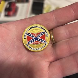 The Florida infantry 18k gold plated coin