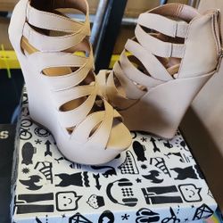 Beige Wedges