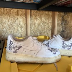 Custom White Nikes