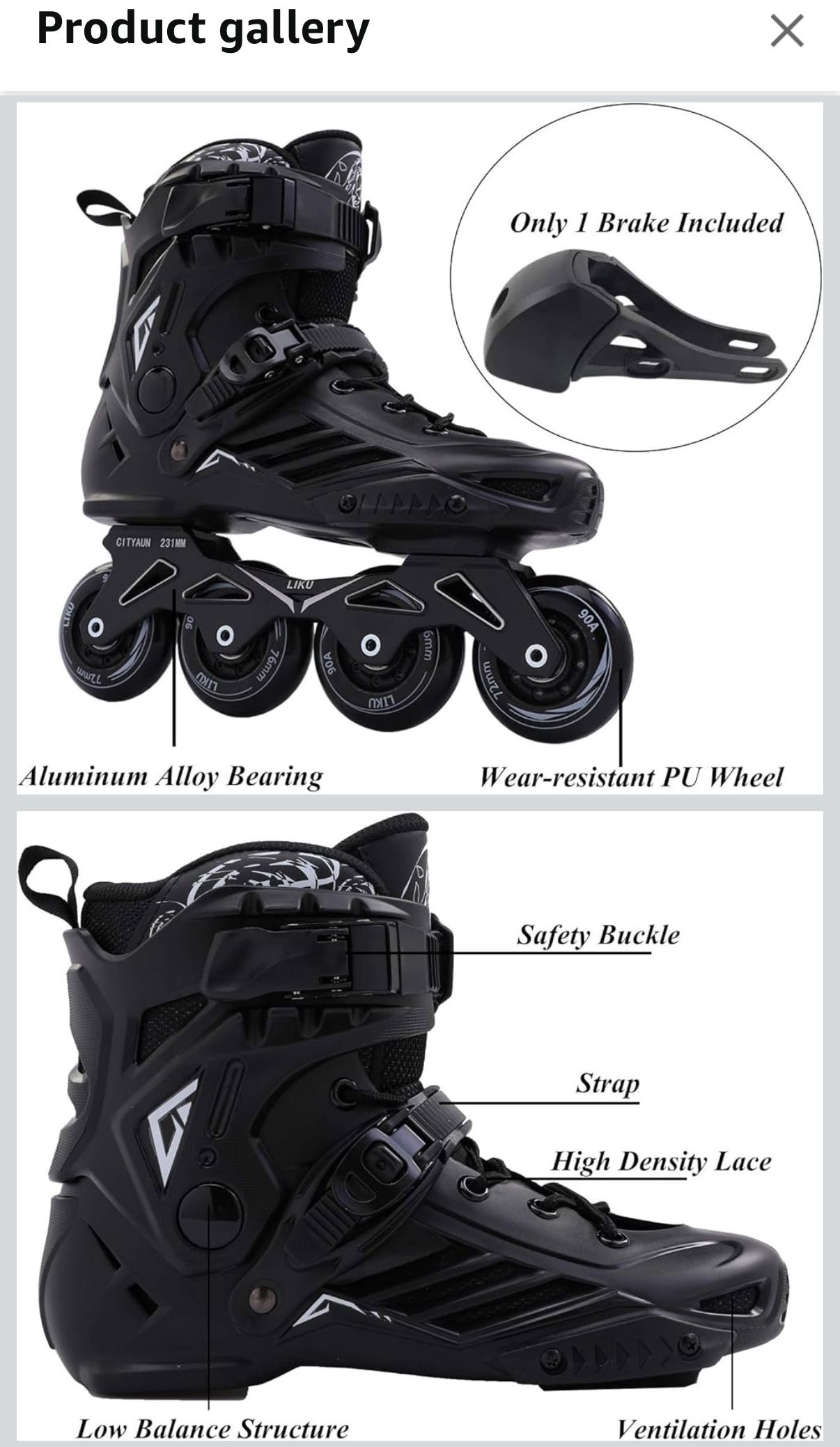 Rollerblades Unisex Black