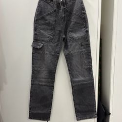 Black Cargo Jeans 