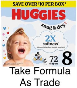 Huggies Size 8 Snug Dry Diapers Pañales