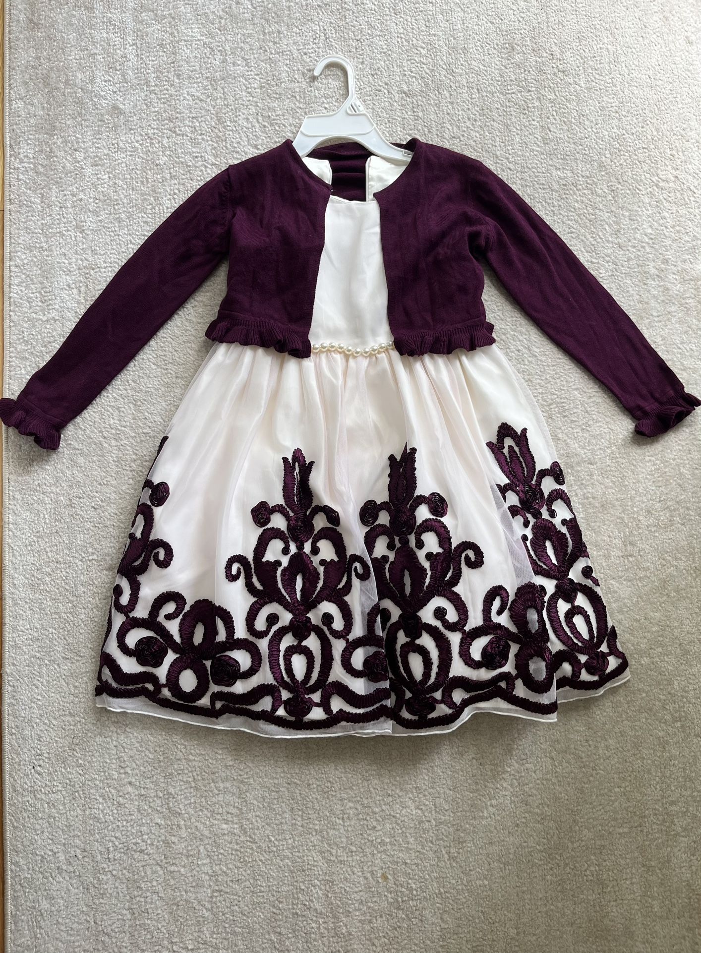 Formal Girls Dress & Cardigan Set Size 7