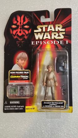 Hasbro Star Wars Episode 1 Anakin Skywalker Tatooine w/Backpack & Grease Gun