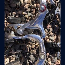 Bmx Front And Rear Brake Set With Oldschool Star Levers 