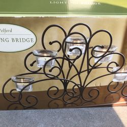 New Metal Candle Holder With 5 Glass Holders