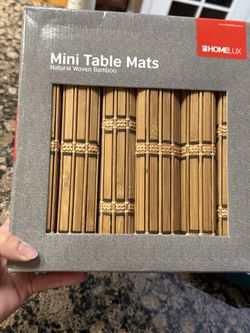 Set of 6 mini bamboo place mats