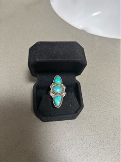 turquoise and silver ring