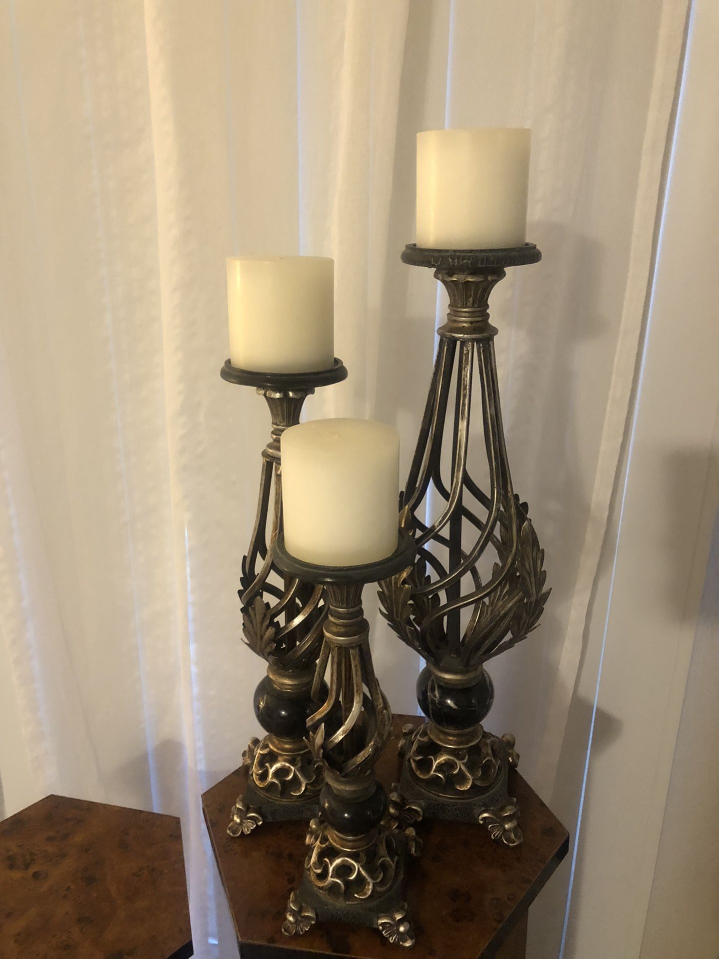 Vintage Beautiful Candle Holders With Candles Included