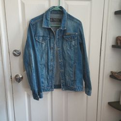 Rosso Bianco .Denim Jeans Jacket.Size  Large