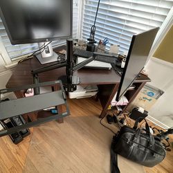 Computer Monitor And Laptop Desk Mount (includes 22” Viewsonic Monitor)